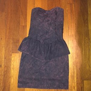 Strapless Purple Dress